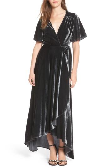 Women's Privacy Please Velvet Wrap Maxi Dress - Blue