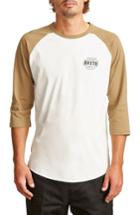 Men's Brixton Garth Baseball T-shirt, Size - White