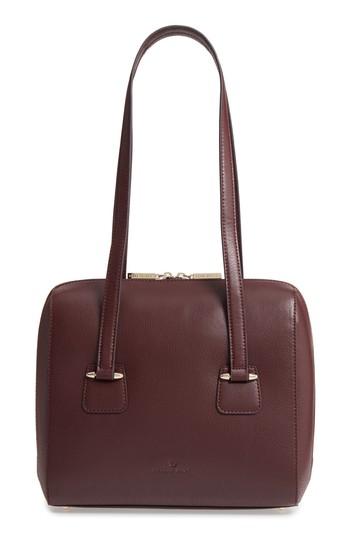 Celine Dion Triad Leather Tote - Burgundy