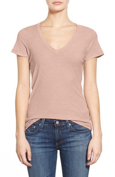 Women's James Perse Slub Cotton V-neck Tee