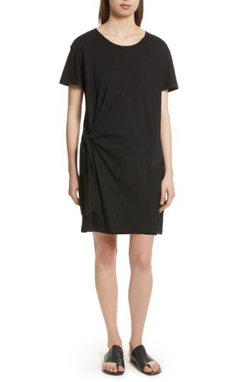 Women's Vince Side Tie Cotton Dress - Black