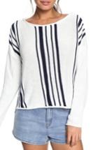 Women's Roxy Monument Border Stripe Sweater - Ivory