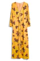 Women's Madewell Retro Bouquet Wraparound Maxi Dress - Yellow