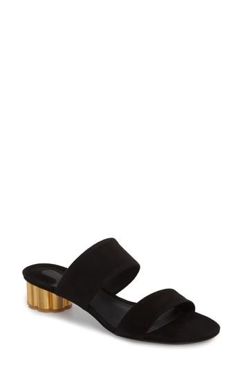 Women's Salvatore Ferragamo Belluno Double Band Slide Sandal C - Black