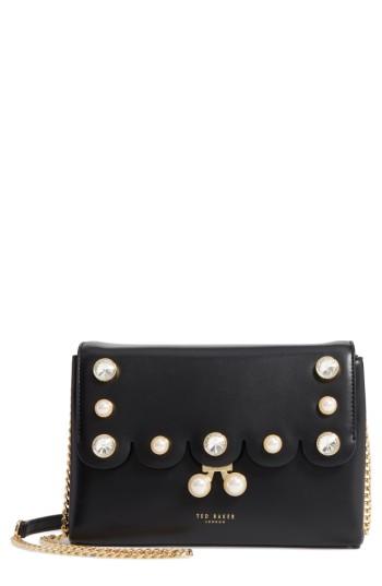 Ted Baker London Saraa Leather Crossbody Bag - Black
