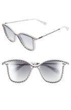 Women's Marc Jacobs 52mm Cat Eye Sunglasses - White