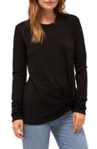 Women's Stateside Twist Front Fleece Sweatshirt - Black
