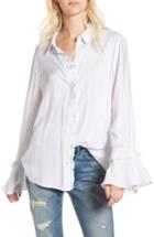 Women's Treasure & Bond Bell Sleeve Shirt, Size - White