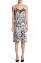 Women's Adam Lippes Ocelot Velvet Jacquard Dress - Black