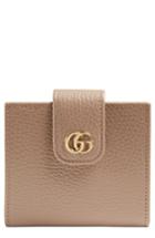 Women's Gucci Gg Marmont Leather Wallet - Beige