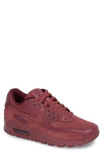 Men's Nike Air Max 90 Premium Sneaker M - Burgundy