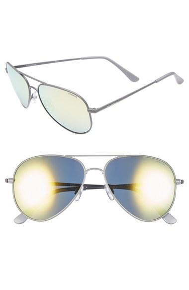 Men's Polaroid Eyewear 'p4139s' 58mm Polarized Mirror Lens Aviator Sunglasses -