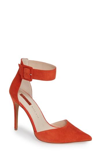 Women's Topshop Grace Ankle Strap Pump .5us / 40eu W - Orange