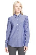 Women's Theory 'perfect' Cotton Shirt - Purple
