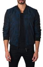 Men's Jared Lang New York Reversible Bomber Jacket, Size - Blue