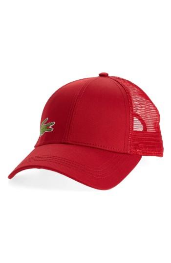 Men's Lacoste Trucker Hat - Red