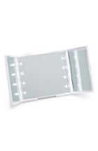 Impressions Vanity Co. Trifold Compact Led Makeup Mirror With Stand, Size - White