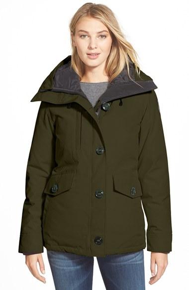 Women's Canada Goose 'rideau' Slim Fit Down Parka - Green