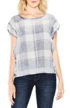 Women's Two By Vince Camuto Extended Shoulder Ruffle Top - Grey