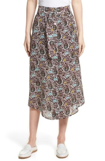 Women's A.l.c. Divya Print Silk Skirt - Red