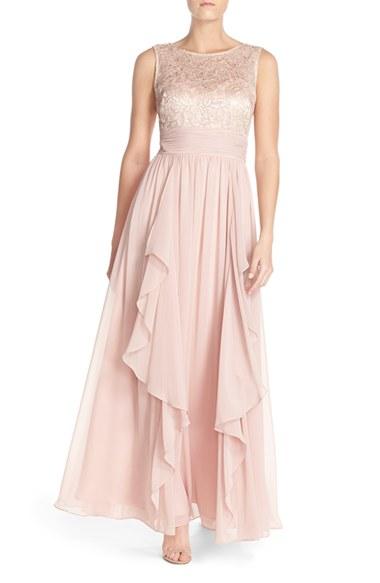 Women's Eliza J Lace & Chiffon Gown