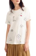 Women's J.crew Happy Days Tee - Ivory