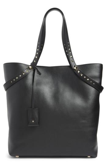 Valentino Lovestud Leather Tote -