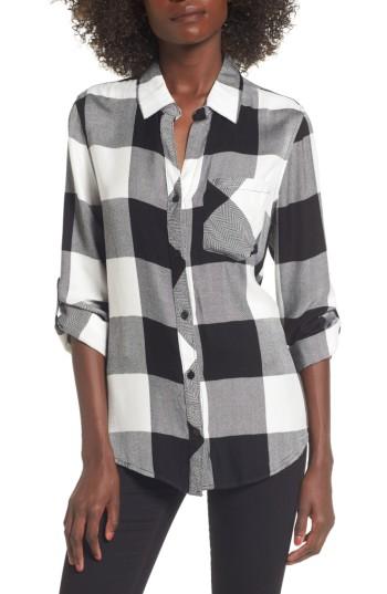 Women's Thread & Supply Ras Plaid Shirt - Ivory