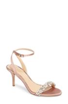 Women's Jewel By Badgley Mischka Theodora Ankle Strap Sandal .5 M - Pink