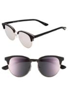 Women's Le Specs Deja Vu 51mm Round Sunglasses - Black Rubber