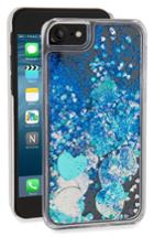 Skinny Dip Blue Glitter Heart Iphone 7 Case -