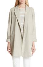 Women's Lafayette 148 New York Malika Canvas Cloth Jacket, Size - Grey