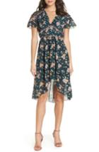 Women's Chelsea28 Floral Pleat & Lace Mix Dress - Green