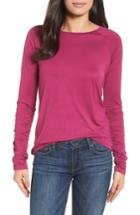 Women's Halogen Ruched Sleeve Tee - Purple