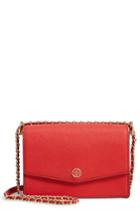 Tory Burch Mini Robinson Convertible Leather Shoulder Bag - Red