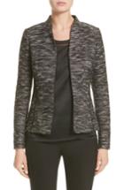 Women's Lafayette 148 New York Meryl Zip Front Jacket - Black