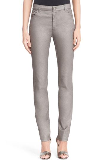 Women's Lafayette 148 New York Curvy Fit Skinny Jeans (similar To 14w) - Grey