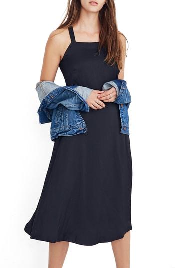 Women's Madewell Apron Crisscross Dress - Black