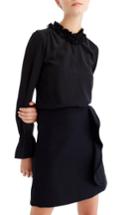 Women's J.crew Ruffle Neck Silk Top