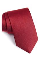 Men's Eton Herringbone Textured Silk Tie, Size - Pink