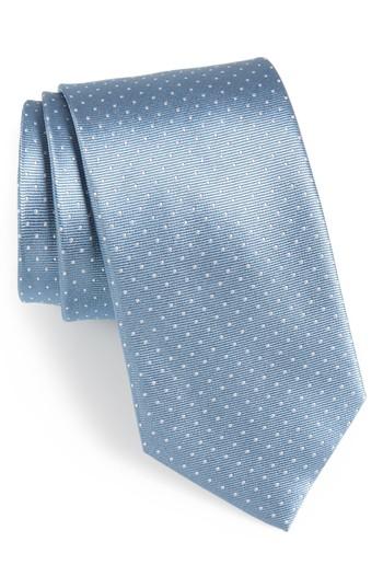 Men's The Tie Bar Mini Dots Silk Tie, Size X-long X-long - Blue