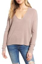 Women's Bp. Textured Stitch V-neck Pullover, Size - Grey