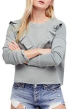 Women's Free People Ooh La Ruffle Sweatshirt - Green