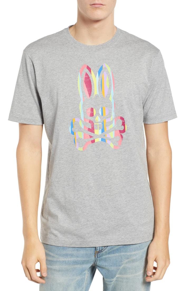 Men's Psycho Bunny Graphic T-shirt (xxl) - Grey