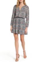 Women's Cupcakes And Cashmere Selma Paisley Blouson Dress, Size - Blue