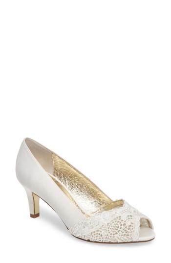 Women's Adrianna Papell Jude Peep Toe Pump .5 M - White
