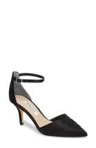 Women's Nina Teriann Ankle Strap Pump .5 M - Black