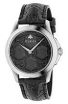 Men's Gucci G-timeless Leather Strap Watch, 38mm