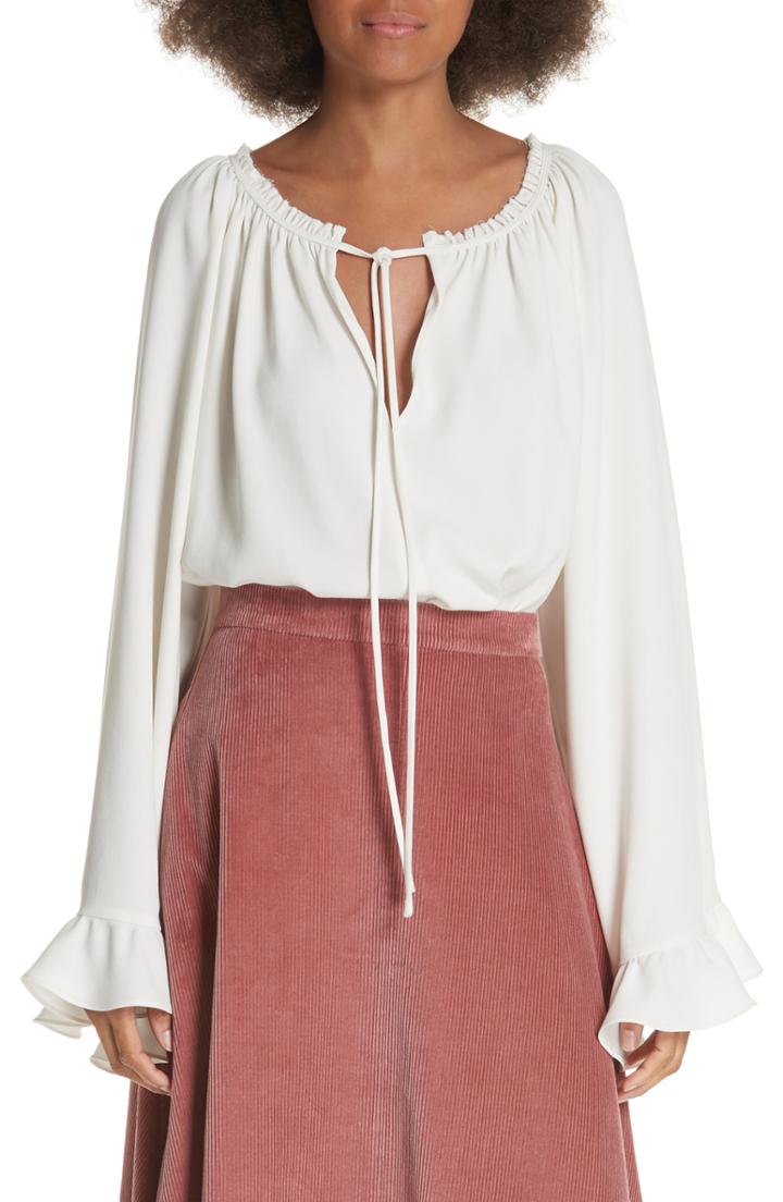 Women's Elizabeth And James Fleur Tie Neck Blouse