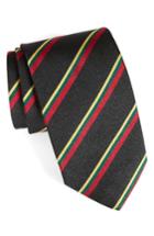 Men's Gitman Stripe Silk Tie, Size X-long - Black